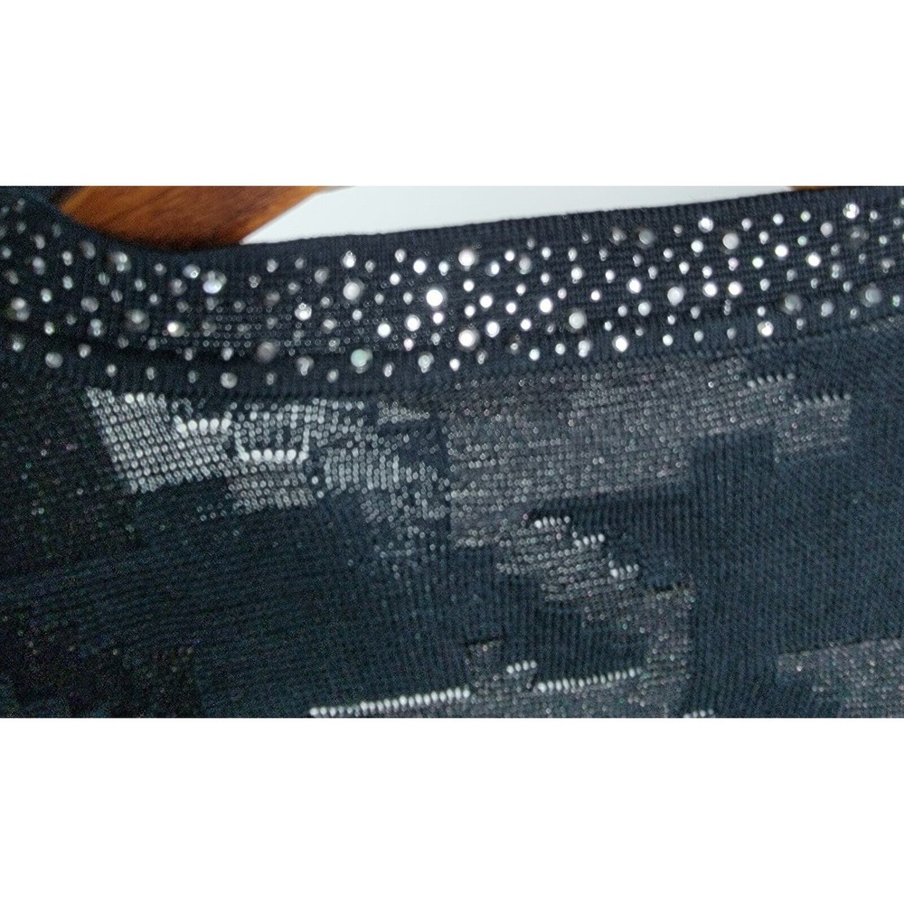 Ming Wang Size Medium Black Open Front Blazer Jac… - image 6